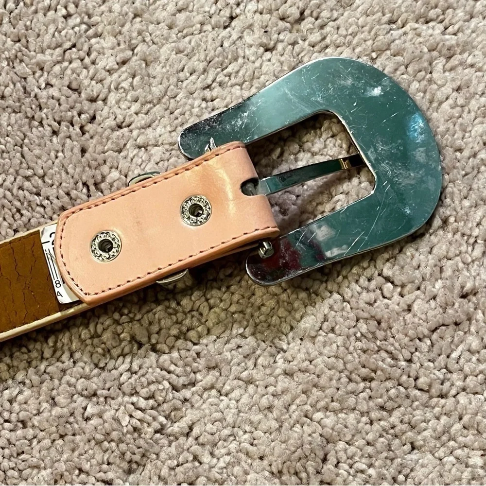 Kids Nocona Western Belt Pink Silver Jewels 20”